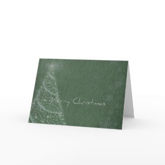 Christmas Tree and Snowflakes card