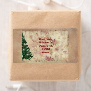 Christmas Tree and Starry Theme Label