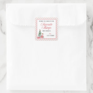 Christmas Tree Angel Favorite Things Square Sticker
