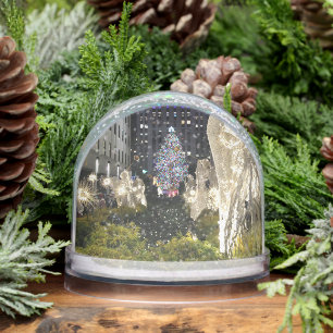Christmas Tree Angels at Rockefeller Plaza NYC Snow Globe