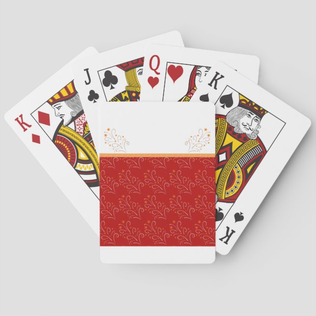 Christmas Tree Art Design Poker Cards (Back)