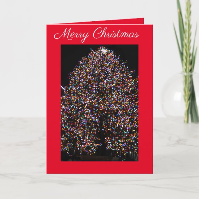 CHRISTMAS TREE  AT ROCKEFELLER CENTERS HOLIDAY CARD (Front)