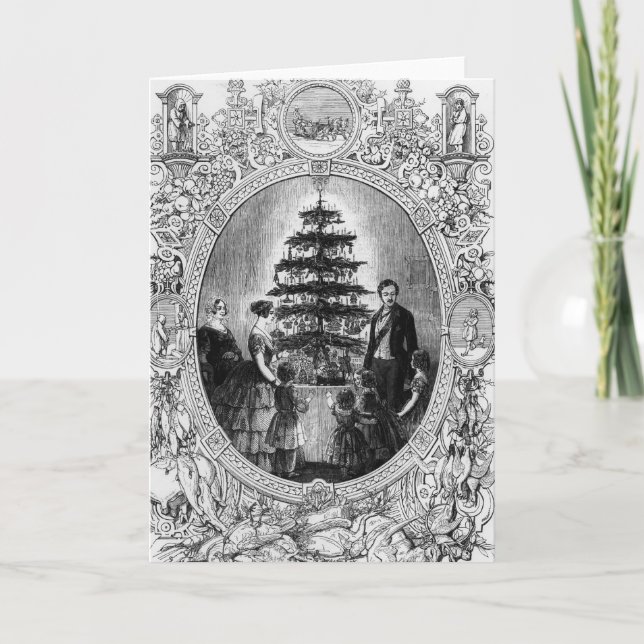 Christmas Tree at Windsor Castle, 1848 Holiday Card (Front)