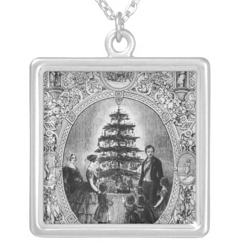 Christmas Tree at Windsor Castle 1848 Silver Plated Necklace