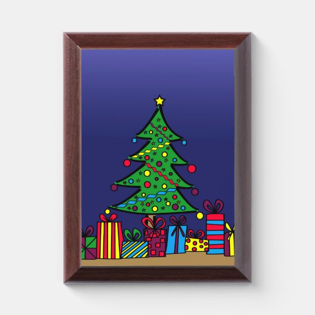 Christmas tree award plaque (Vertical)