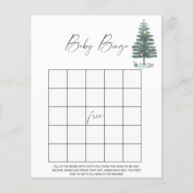 Christmas tree - baby bingo game (Front)