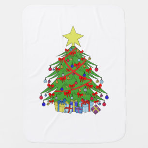 Christmas tree baby blanket