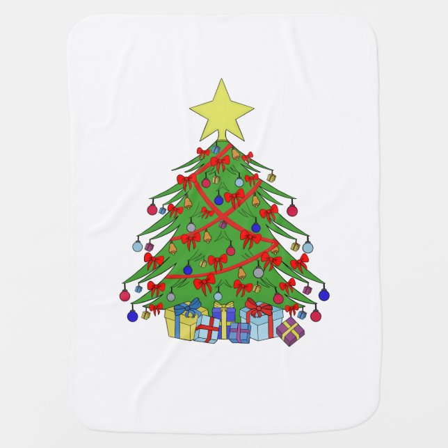 Christmas tree baby blanket (Front)