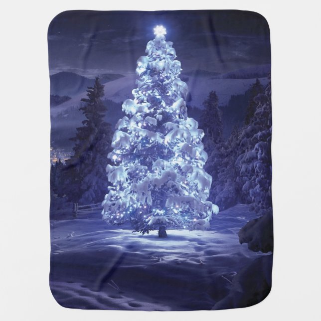 Christmas Tree  Baby Blanket (Front)