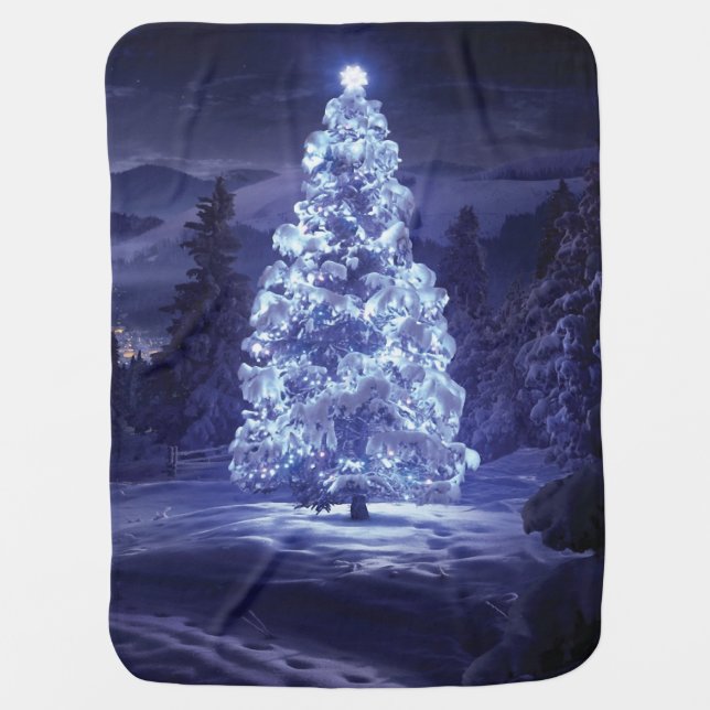 Christmas Tree  Baby Blanket (Front)