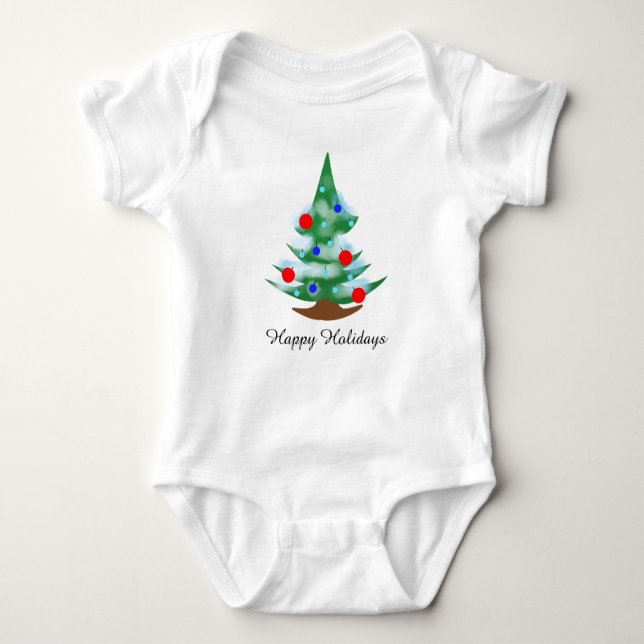 Christmas tree baby bodysuit (Front)