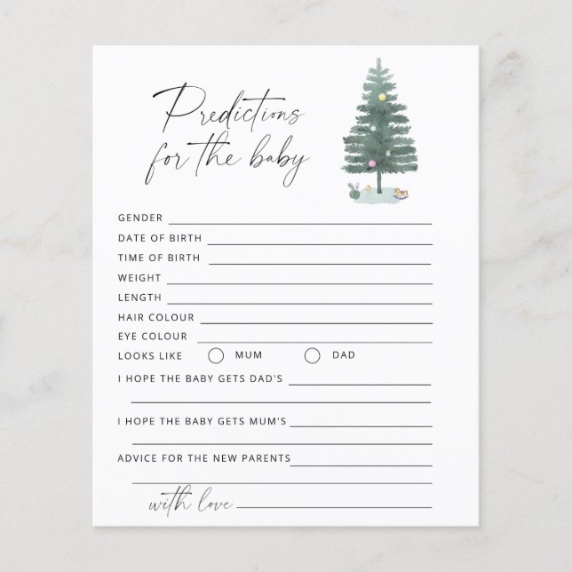 Christmas tree - baby predictions and advice (Front)