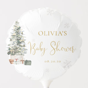 Christmas Tree Baby Shower Balloon