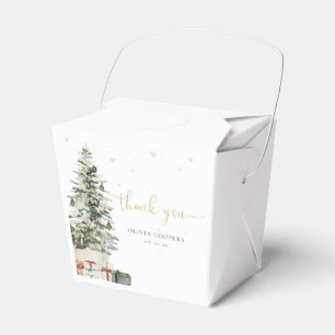 Christmas Tree Baby Shower Favor Box