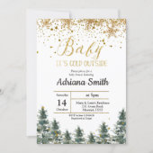 Christmas Tree Baby Shower invitation Winter (Front)