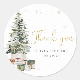 Christmas Tree Baby Shower Sticker