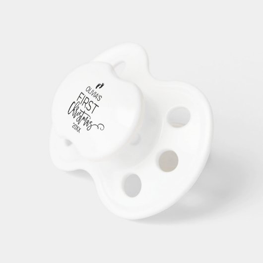 Christmas Tree Baby's First Christmas Pacifier (Front Right)