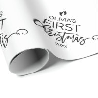 Christmas Tree Baby's First Christmas Wrapping Paper