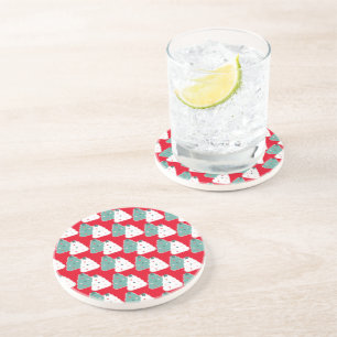 Christmas Tree Bakery Cookies Pattern Coaster