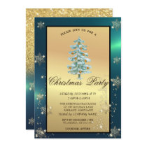 Christmas Tree,Balls,Snowflakes Company Party  Invitation
