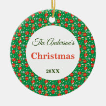Christmas tree balls surface pattern name year
