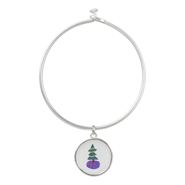 Christmas Tree Bangle Bracelet (Front)