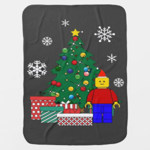 Christmas Tree Baseball Baby Blanket