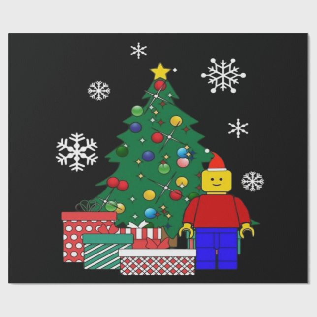  Christmas Tree Baseball  Wrapping Paper (Flat)