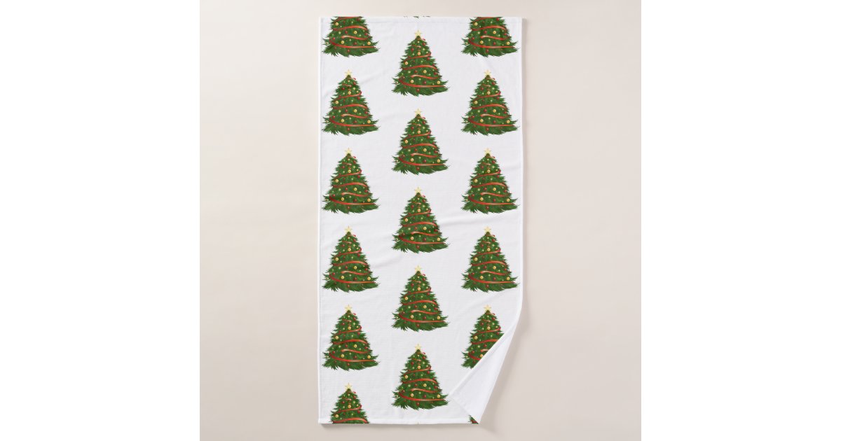 Christmas Tree Bath Towel Zazzle