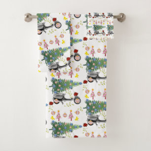 Christmas Tree Bath Towel Sets,