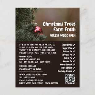 Christmas Tree Bauble, Christmas Tree Sales Flyer