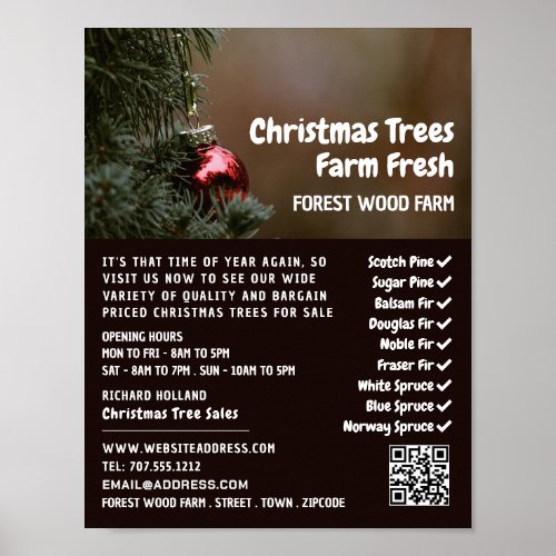 Christmas Tree Bauble Christmas Tree Sales Poster