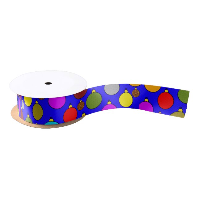 Christmas Tree Bauble Satin Ribbon (Spool)