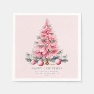 Christmas Tree Baubles Chic Holiday Paper Napkins