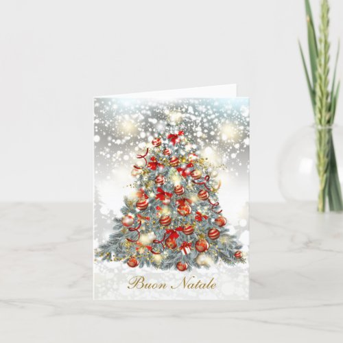 Christmas tree baubles Italian Holiday Card