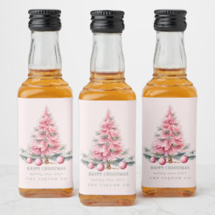 Christmas Tree Baubles Mini Liquor Bottle Labels