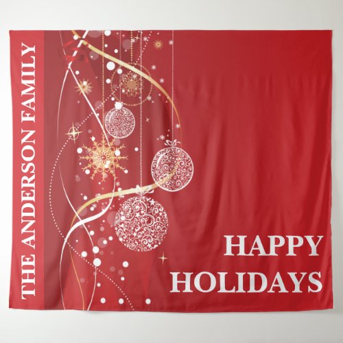 Christmas tree baubles modern business wishes tapestry