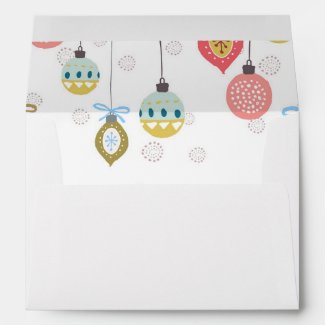 Christmas Tree Baubles Modern Envelope