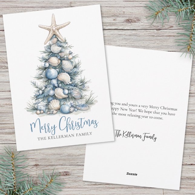 Christmas Tree Beach Holiday Card (Christmas Tree Beach Holiday Card)