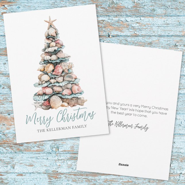 Christmas Tree Beach Holiday Card (Christmas Tree Beach Holiday Card)