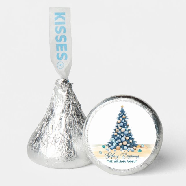 Christmas Tree Beach Merry Christmas Hershey®'s Kisses® (Front)