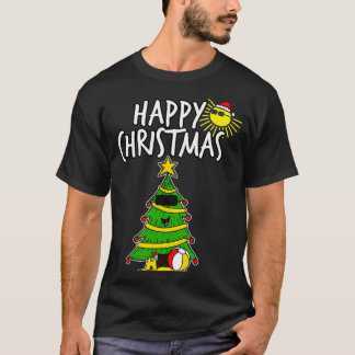 Christmas Tree Beach Summer Australian Funny Xmas T-Shirt