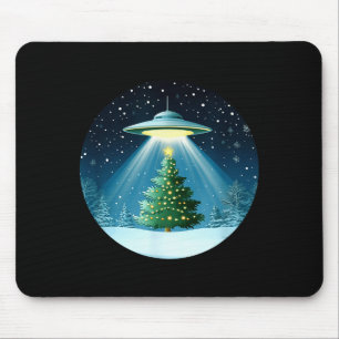 Christmas Tree Beamed By Ufo For Interstellar Holi Mouse Pad