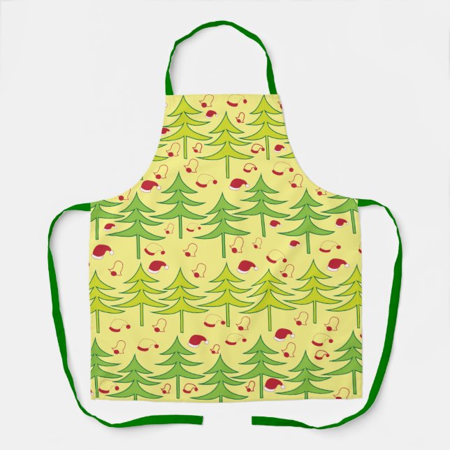 Christmas Tree Beautiful Kitchen Baking Apron (Front)