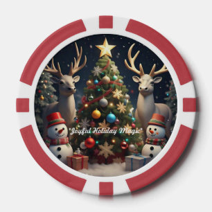 "Christmas Tree Beauty" Poker Chips