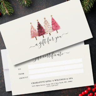 Christmas Tree Beige Salon Gift Certificate