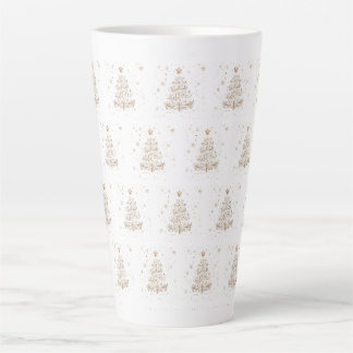 Christmas Tree Beige Seamless Pattern Latte Mug