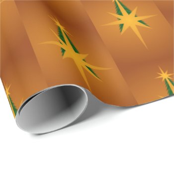 Christmas Tree Bethlehem Star (Gold) Wrapping Paper