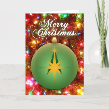 Christmas Tree Bethlehem Star (Green) Ornament Card