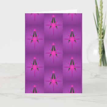 Christmas Tree Bethlehem Star (Pink and Purple) Card